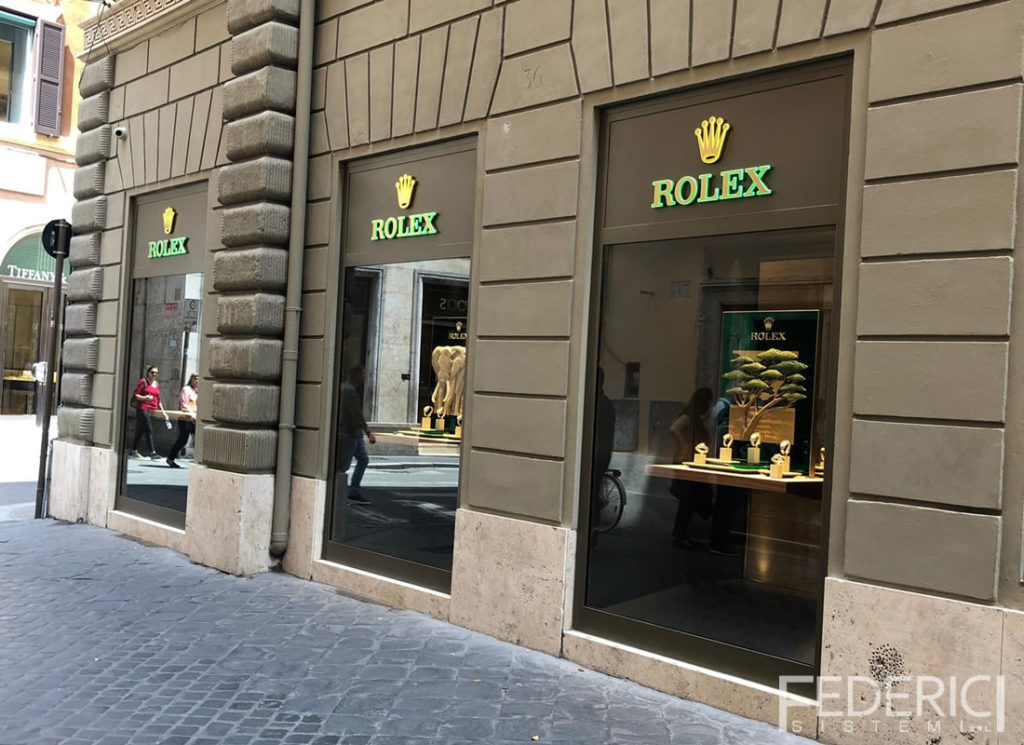 Rolex, Roma. Infissi realizzati da Federici Sistemi
